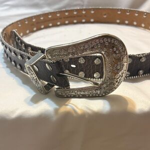 Stylish Silver and Brown Women's Belt
